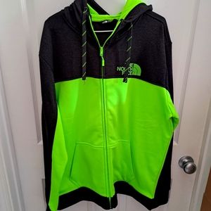 Brand New North Face XL Green Zip up Hoodie. With tags.
